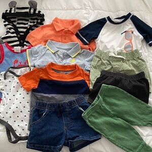 11 piece assortment of baby boy clothes, 3-6 months